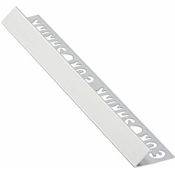 Laattalista/ulkokulma Euroshrink 45° alumiini 145a, 12mm x 2.5m, kiiltävä hopea