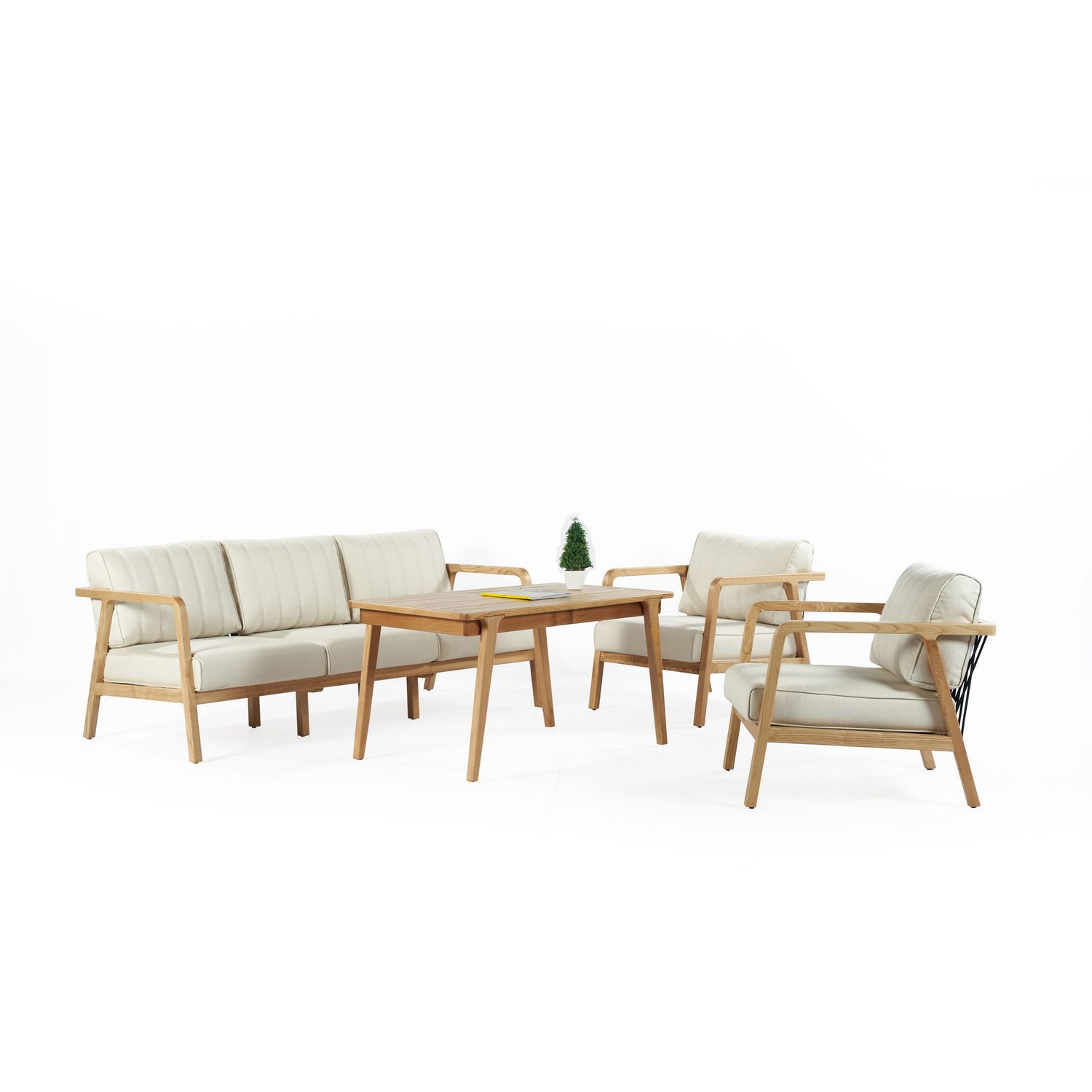 Oleskeluryhmä Linento Garden Clivia, 5-istuttava, beige