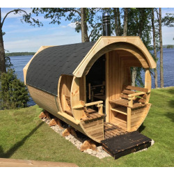 Tynnyrisauna Alex Delux ARCTIC FINLAND HOUSE, Ø 2.3x3m, sis. kiuas ja hormi