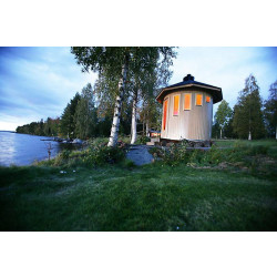 Tynnyrisauna Oskar ARCTIC FINLAND HOUSE, Ø 2.3x2.5m, sis. kiuas ja hormi