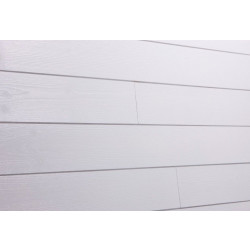 Sisustuspaneeli Aure Riihi STS3, 15x120x2370mm, EM Sj, mänty, harjattu puhtaanvalkoinen