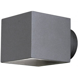 Seinävalaisin Aneta Lighting Ekerum, neliö 100x135x90 mm, ylös/alas harmaa