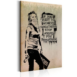Canvas-taulu Artgeist Graffiti Slogan, 60x90cm