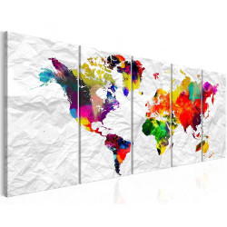 Canvas-taulu Artgeist World on Paper, 200x80cm