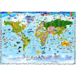Kuvatapetti Artgeist World Map for Kids, 300x210cm