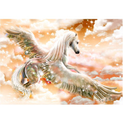 Sisustustarra Artgeist Orange Pegasus, 245x343cm