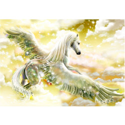 Sisustustarra Artgeist Yellow Pegasus, 140x196cm