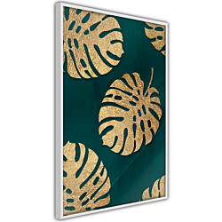 Juliste Artgeist Leaves of Luxury, musta kehys, 30x20cm