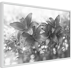 Juliste Artgeist Silver Bouquet, kullanvärinen kehys, 30x45cm