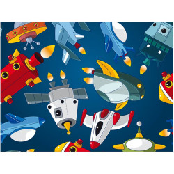 Kuvatapetti Artgeist Spaceships, 193x250cm, sininen