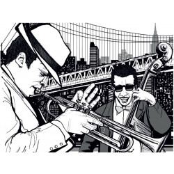 Kuvatapetti Artgeist New York, music, jazz..., 193x250cm