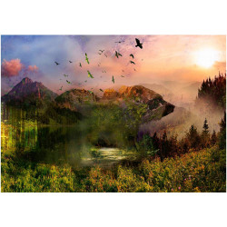 Kuvatapetti Artgeist Bear in the Mountain, 245x350cm