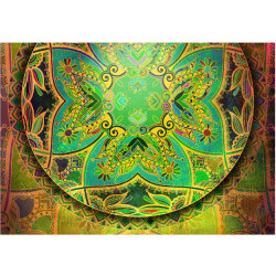 Kuvatapetti Artgeist Mandala: Emerald Fantasy, 245x350cm