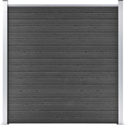 Aitapaneeli WPC 180x186 cm musta