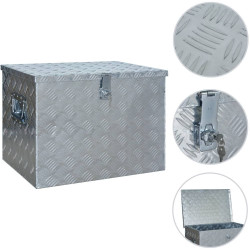 Alumiinilaatikko 610x430x455mm hopea