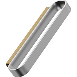 Lankavedin Beslag Design Race, 128x35x13mm, cc96mm, tammi/ruostumaton teräs