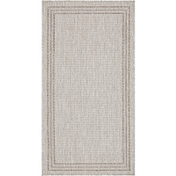 Käytävämatto Benina Madrid Frame 80x340cm vaalea pellava