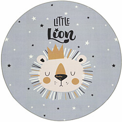 Pyöreä matto Benina Play Lion Ø120cm harmaa