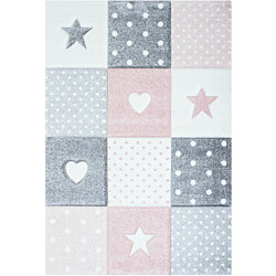 Matto Benina Atlas Star Sydän 120x170cm vaaleanpunainen