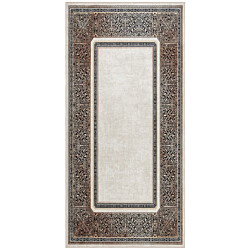 Käytävämatto Benina Bordeaux Frame, 80x300cm, kermanvaalea