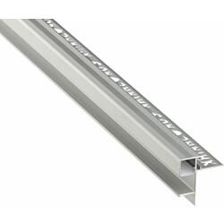 LED-porraslista Euroshrink 306A, alumiini, 12mm x 2.5m, mattahopea