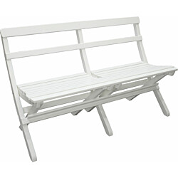 Taitettava puutarhasohva Baltic Garden Knohult 130cm valkoinen