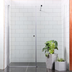 Suihkuseinä/ovi Bathlife Mångsidig Vital, 700+1000x1900mm, suora kirkas