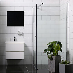 Suihkunurkka Bathlife Mångsidig seinä 900mm kirkas + ovi 700mm osittain himmeä