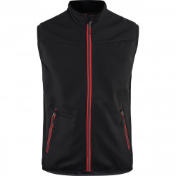 Softshell-liivi Blåkläder 3850, musta/punainen, koko XXL