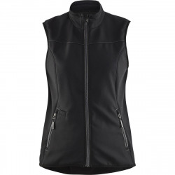Naisten softshell-liivi Blåkläder 3851, musta/tummanharmaa, koko L