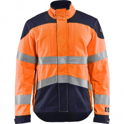 Palosuojattu takki Blåkläder 4089 Multinorm, huomio-oranssi/sininen, koko 4XL