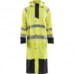 Pitkä sadetakki Blåkläder 4325 Highvis, huomiokeltainen/musta, koko XS