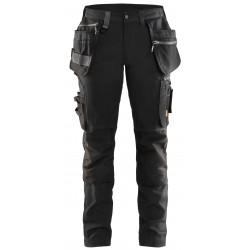 Naisten riipputaskuhousut Blåkläder 7115 Stretch, musta, koko C48