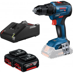 Akkuporakone Bosch Professional GSR 18V-55 + L-Case, 2x5.0Ah akuilla