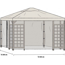 Hyttysverkko Hov 3x4m, 2kpl, harmaa