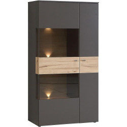Vitriinikaappi Ameysford 90cm harmaa/ruskea