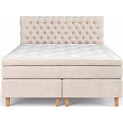 Sänkypaketti Drömvik Celine Medium Memory 160x200cm sametti beige/ruskea