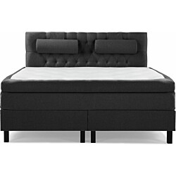 Sänkypaketti Bedly Lucky Kova Diamant Polyeetteri 180x200cm suuri niskatyyny musta