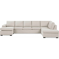 U-sohva Scandinavian Choice Crazy XL 1+3+1 ist oikea matalat jalat beige/musta