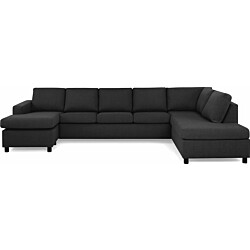 U-sohva Scandinavian Choice Crazy XL 1+3+1 ist oikea korkeat pyöreät jalat antrasiitti/musta