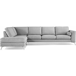 Kulmasohva Scandinavian Choice Ocean Lyx 4 ist vasen harmaa/kromi
