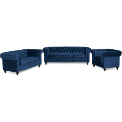 Sohvaryhmä Chesterfield Lyx 6 ist sininen