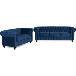 Sohvaryhmä Chesterfield Lyx 5 ist sininen