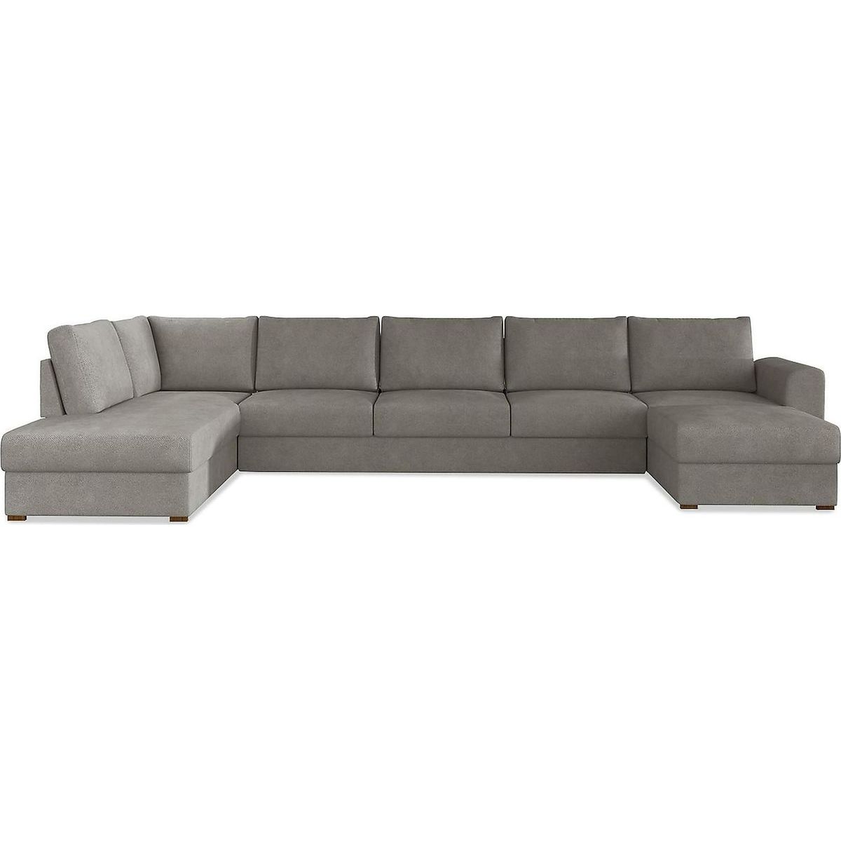 U-Vuodesohva Wilma Large 6 ist vasen sametti harmaa