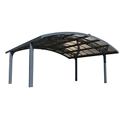 Autokatos Palram-Canopia Arizona Breeze Wings&Arch, 26.9m², kahdelle autolle, tummanharmaa/harmaa