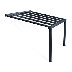 Terassikatos Palram-Canopia Stockholm Premium, 3.4x3.7m, harmaa/kirkas