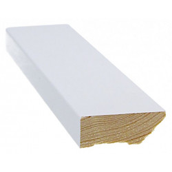 Jalkalista Cent, 15x42x3300mm, mänty, valkoinen