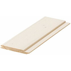 Sisustuspaneeli Cent STP 14x120x4470mm, kuusi, valkolakattu, päätypontattu