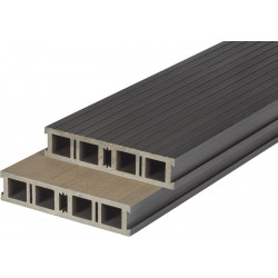 Terassilauta Lunawood, 42x200x4000mm, lämpöpuukomposiitti TWPC, grafiitinharmaa