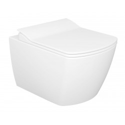 WC-istuin Creavit Elegant Rim-Off, seinämalli, valkoinen, soft-close kansi